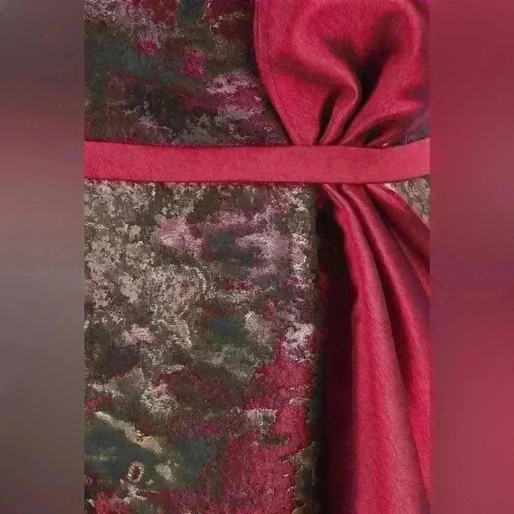 NWT KAY UNGER Bow Layne Jacquard Column Dress - Picture 5 of 15